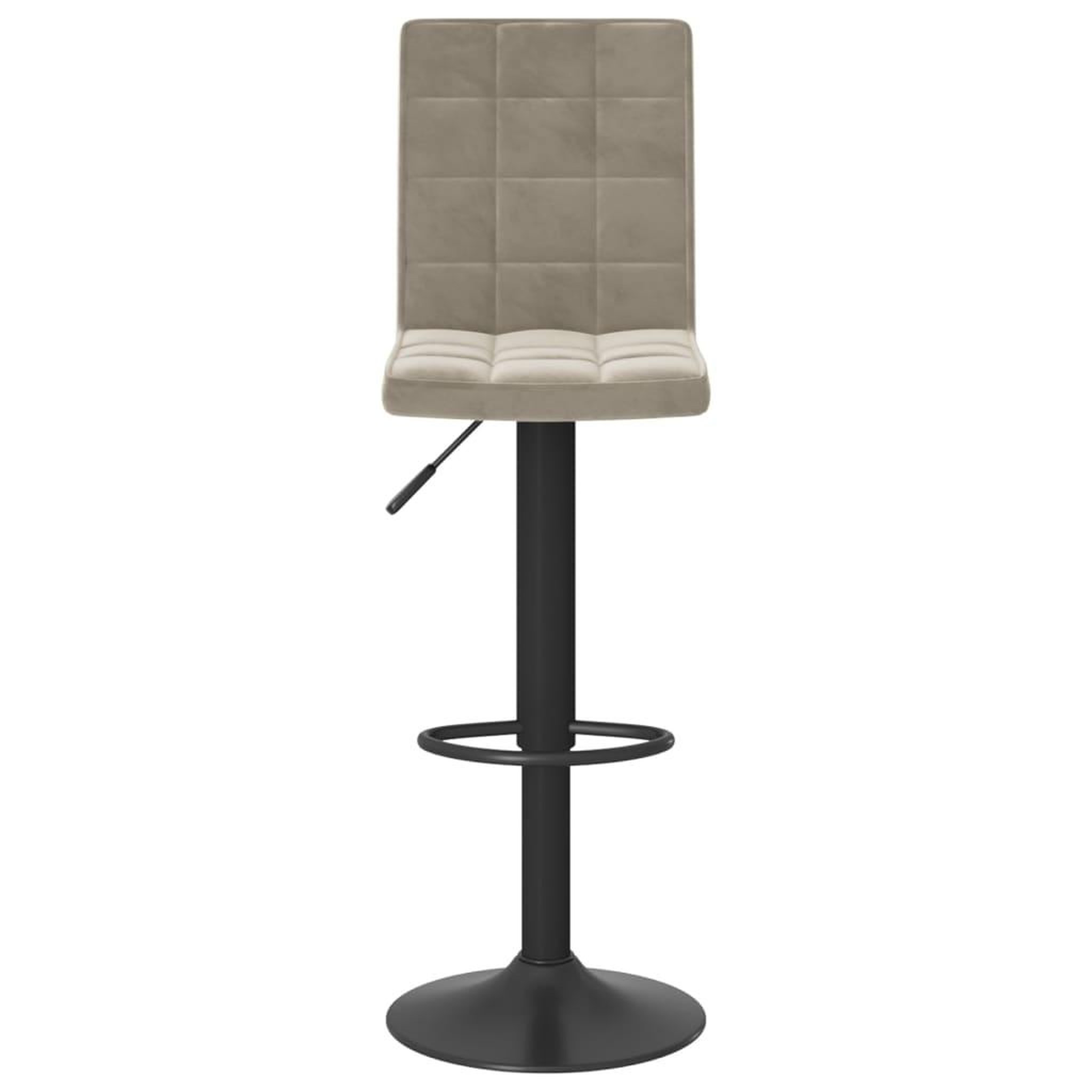 Voir la diapositive 3 : VIDAXL Tabouret de bar Gris clair Velours