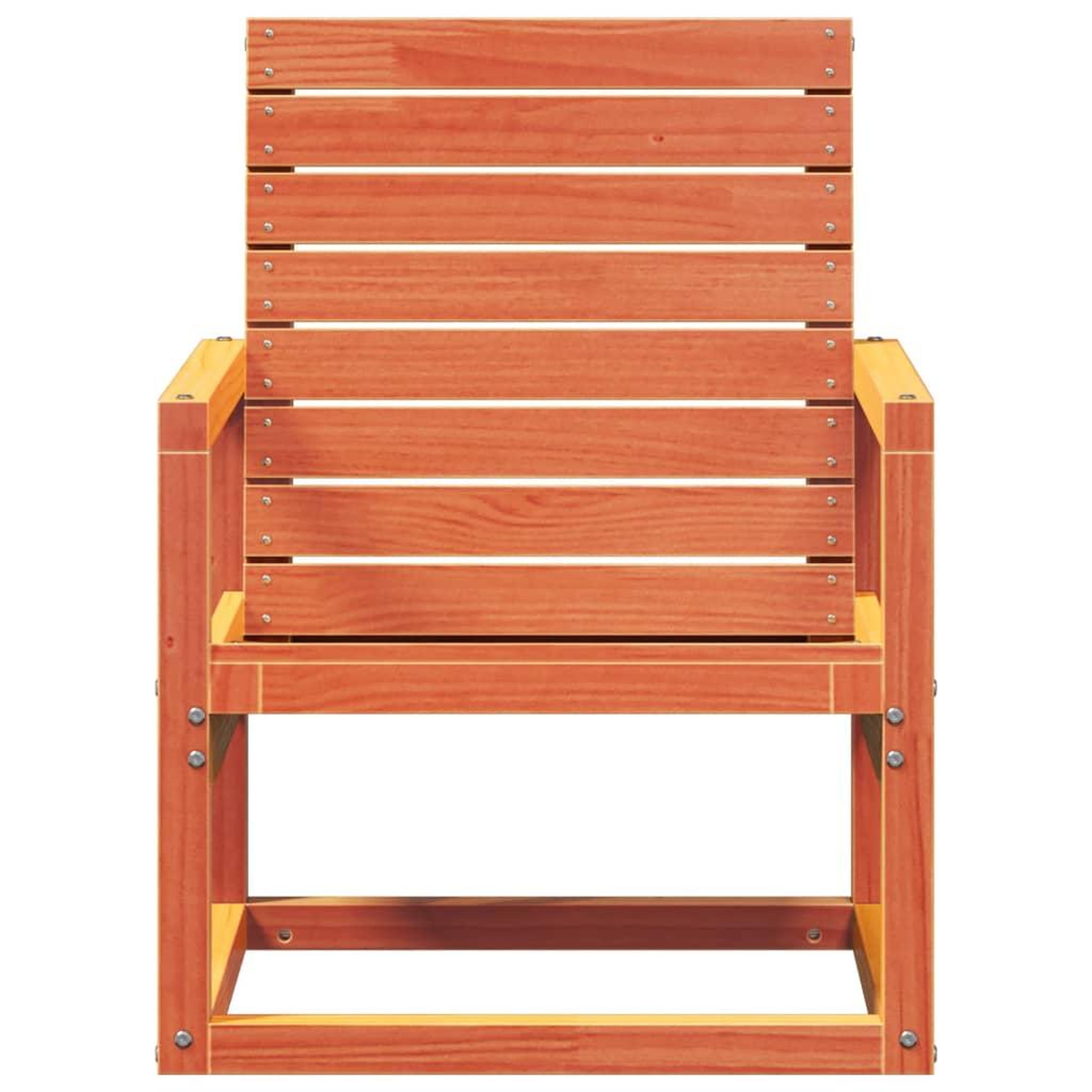 Voir la diapositive 4 : VIDAXL Chaise de jardin cire marron 57,5x63x76 cm bois de pin massif