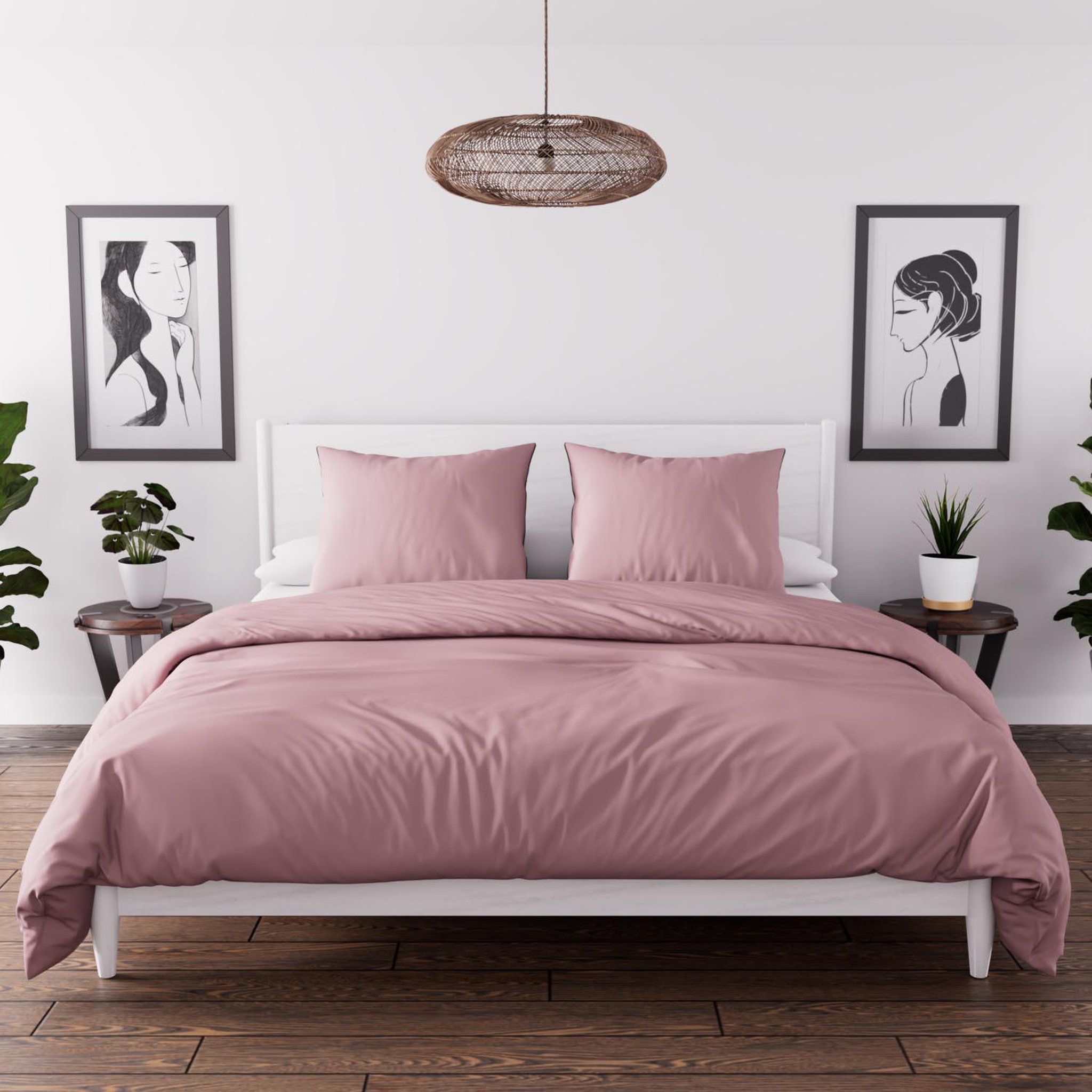 Voir la diapositive 1 : Intemporel Parure housse de couette en microfibre lavée BOHEME, par Soleil d'Ocre