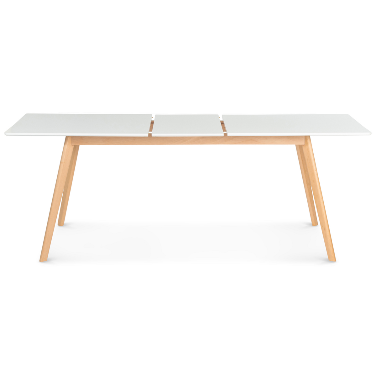 ID MARKET Table scandinave extensible rectangle INGA 6-10 personnes blanche 160-200 cm