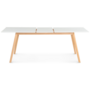 Voir la diapositive 5 : ID MARKET Table scandinave extensible rectangle INGA 6-10 personnes blanche 160-200 cm
