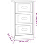 Voir la diapositive 6 : VIDAXL Buffet blanc brillant 36x35,5x67,5 cm bois d'ingenierie