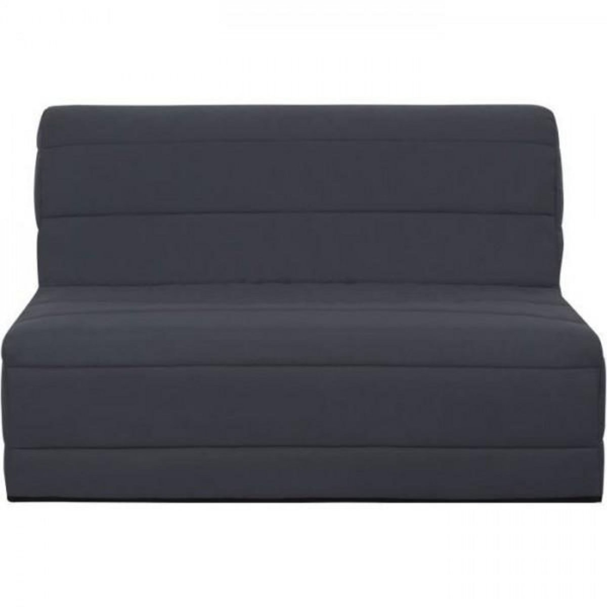 MARKET24 Banquette BZ 140x190 - Tissu gris - MELISSA - Confort moelleux - Déhoussable