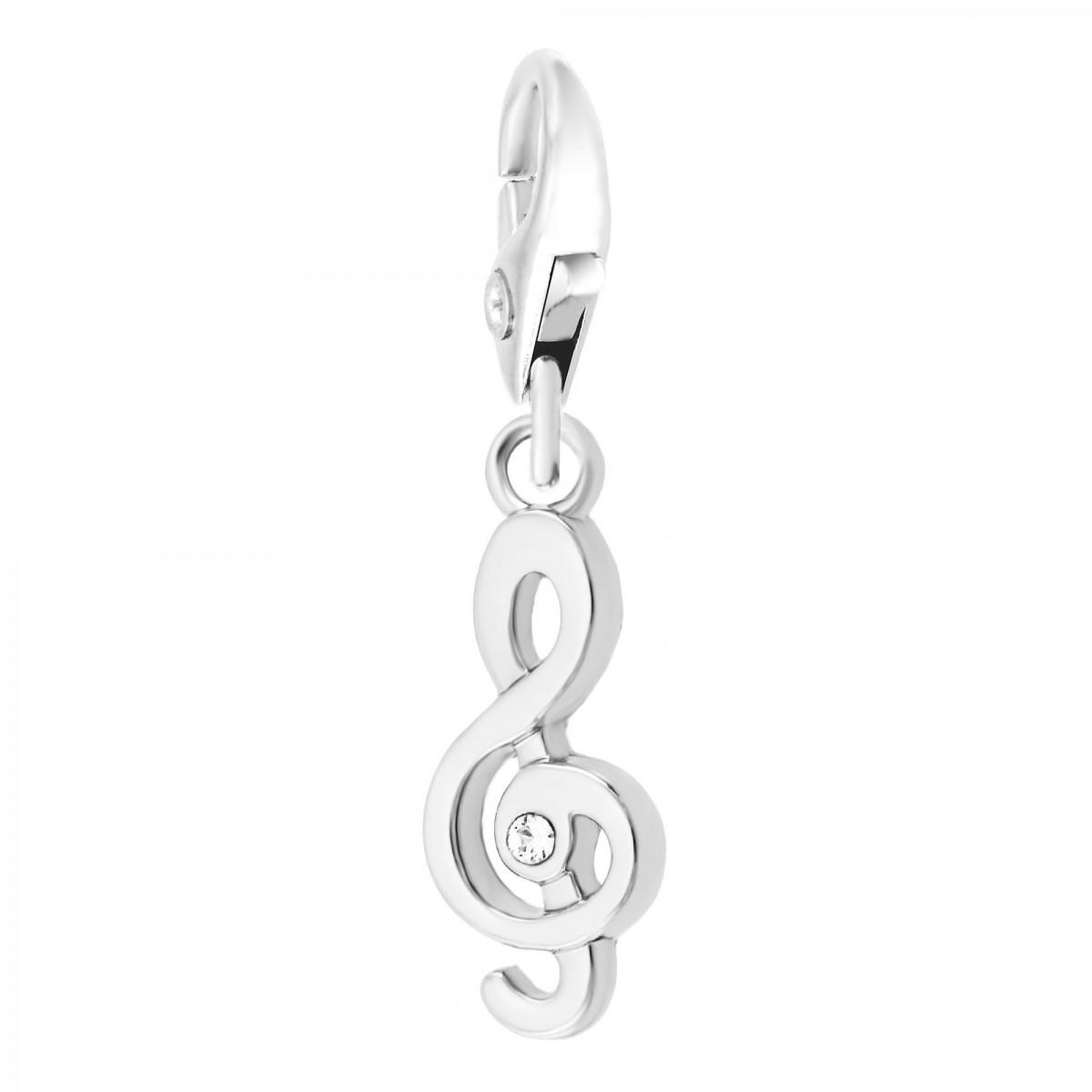 SC CRYSTAL Charm clé de Sol SC Crystal orné de Cristaux scintillants