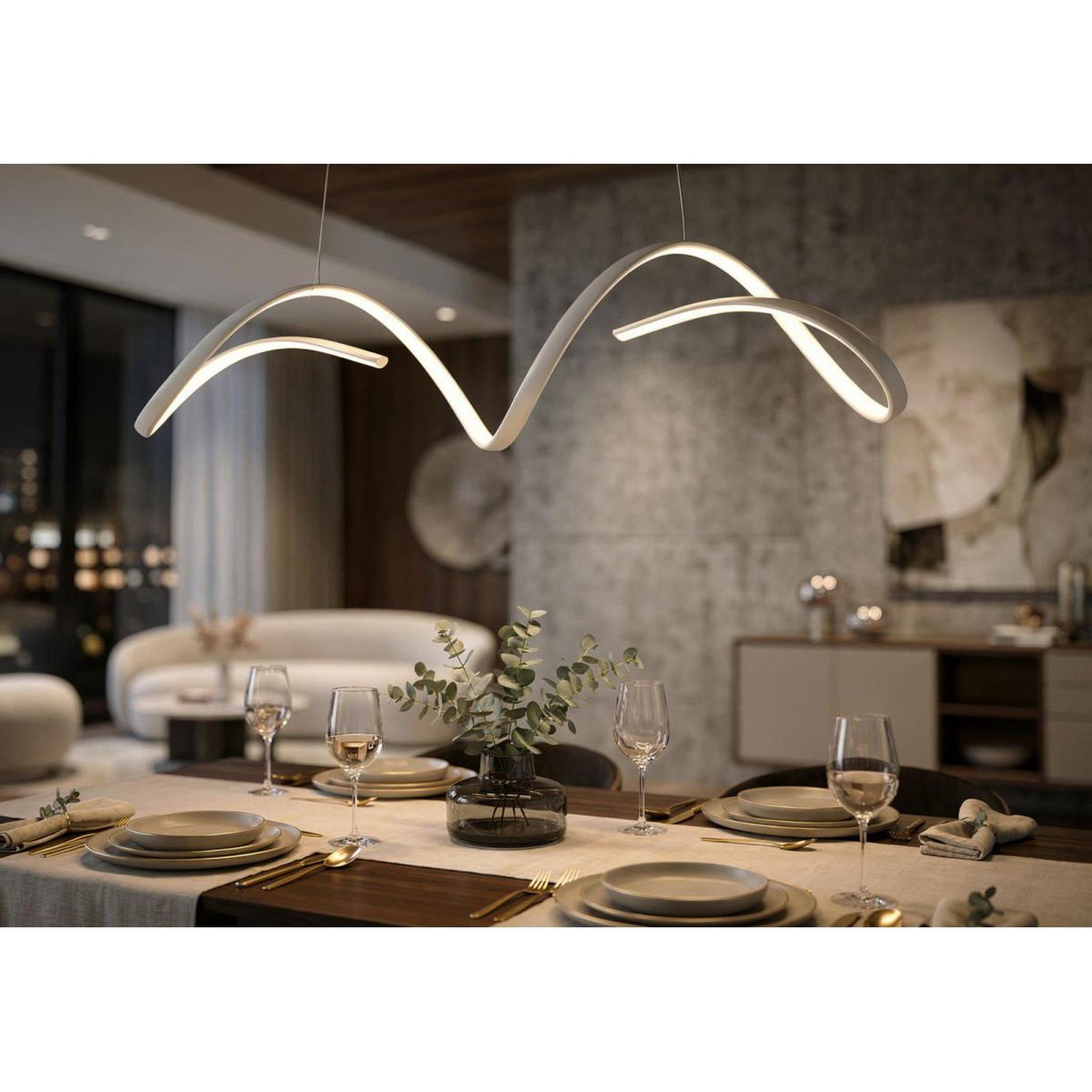 Voir la diapositive 6 : Paris Prix Suspension led design  uter  120cm blanc