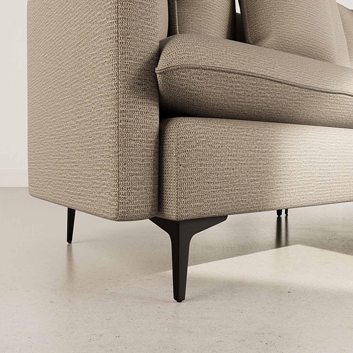 LISA DESIGN Madison - canapé d'angle réversible 4 places en tissu texturé