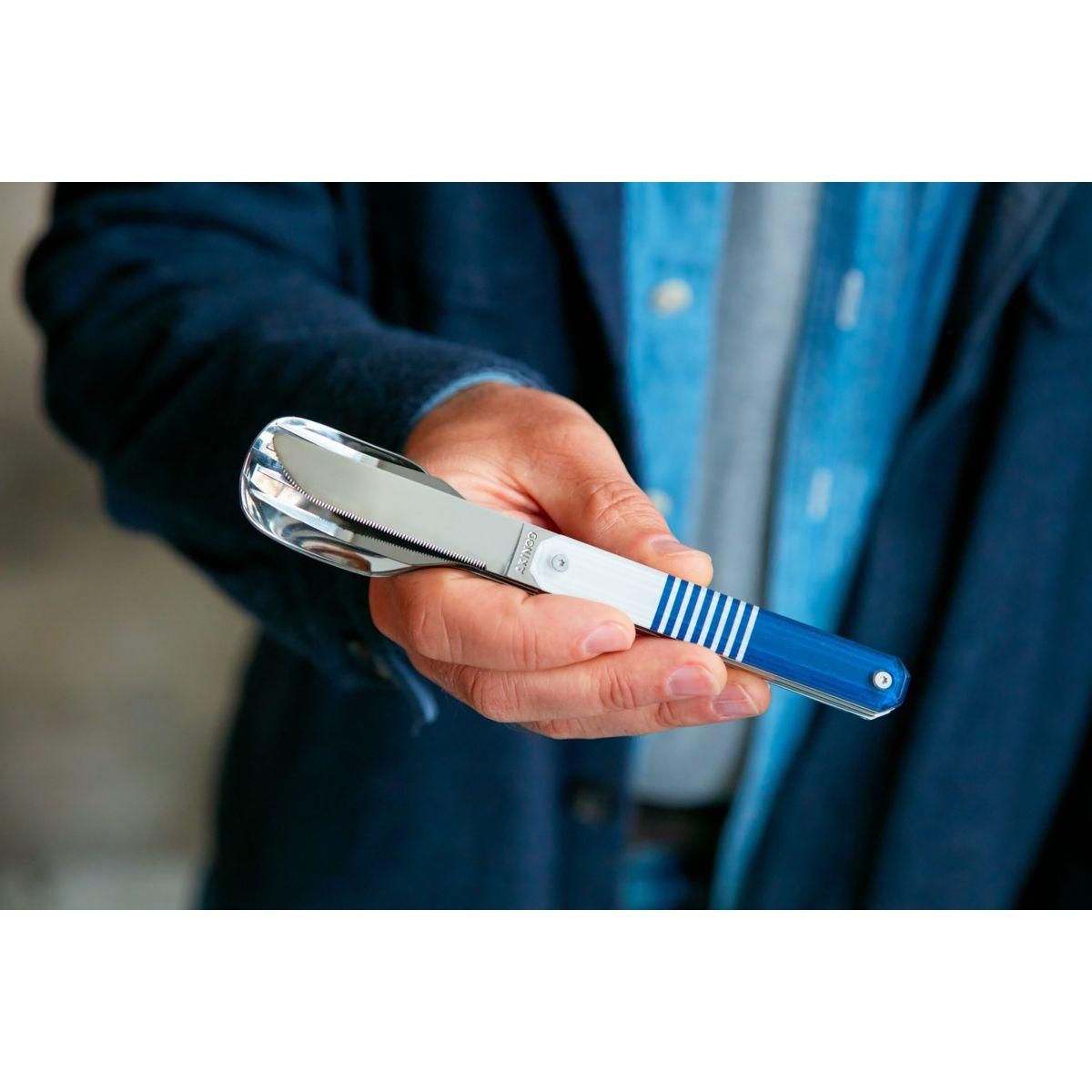 AKINOD Couverts 3 couverts droits 12h34 mariniere bleue