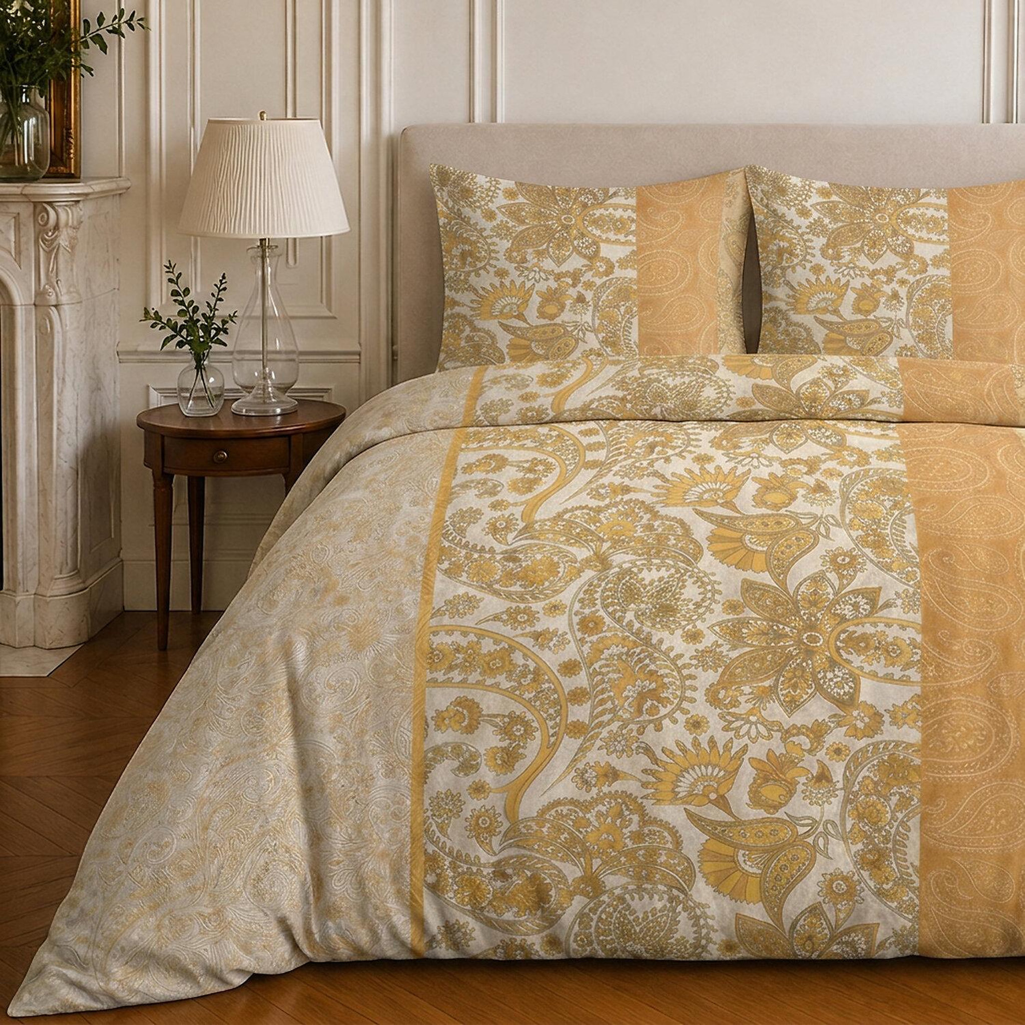 Voir la diapositive 3 : Home collection Parure housse de couette imprimée 100% coton 57 fils - bombay