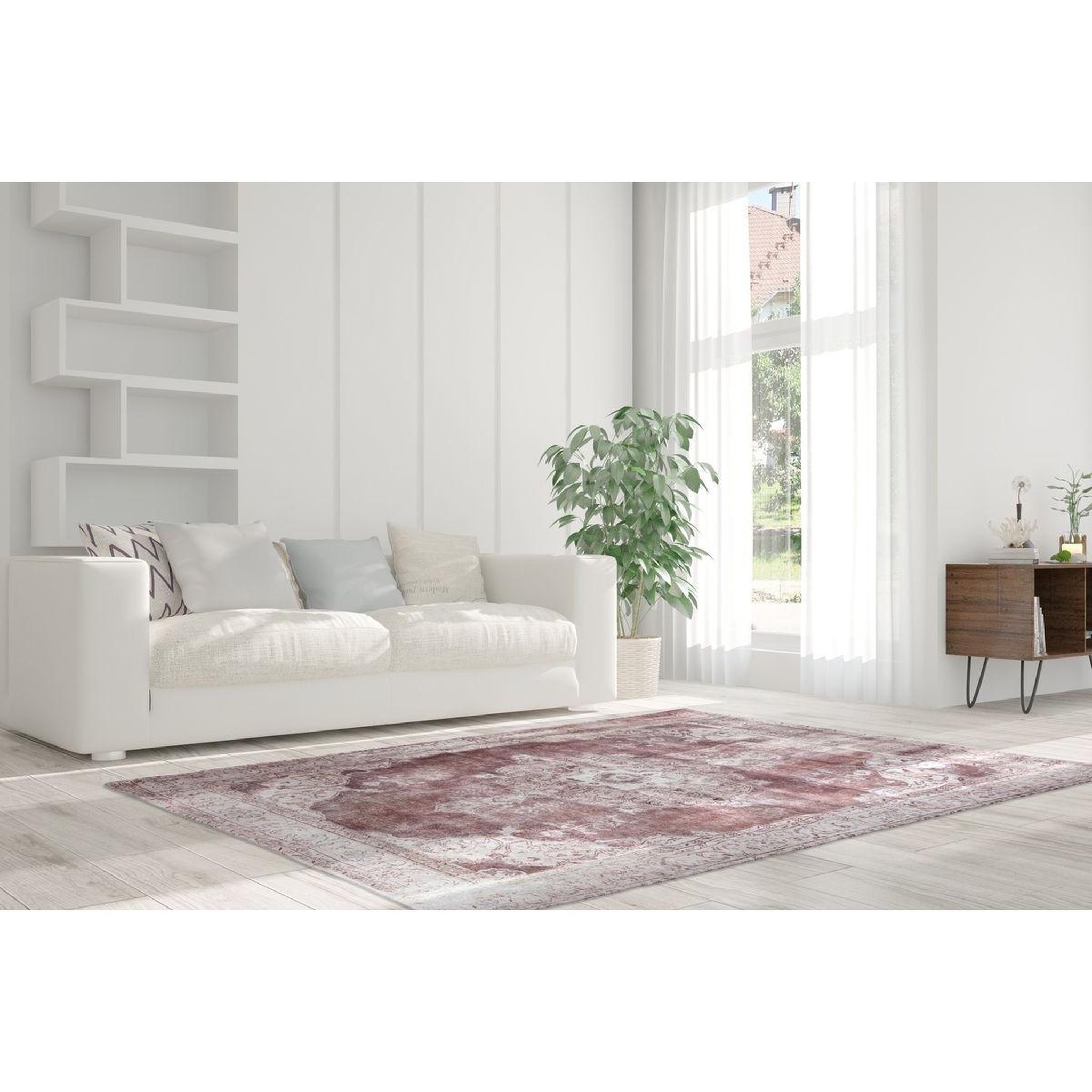Voir la diapositive 2 : Paris Prix Tapis Imprimé Antique  Vintage  Beige