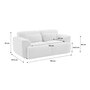 Voir la diapositive 5 : SWEEEK Canapé 2 places. tissu bouclette. 2 coussins déhoussables. Wallas  L 178 x P 97.5 x H 73cm