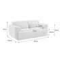Voir la diapositive 5 : SWEEEK Canapé 2 places. tissu bouclette. 2 coussins déhoussables. Wallas  L 178 x P 97.5 x H 73cm