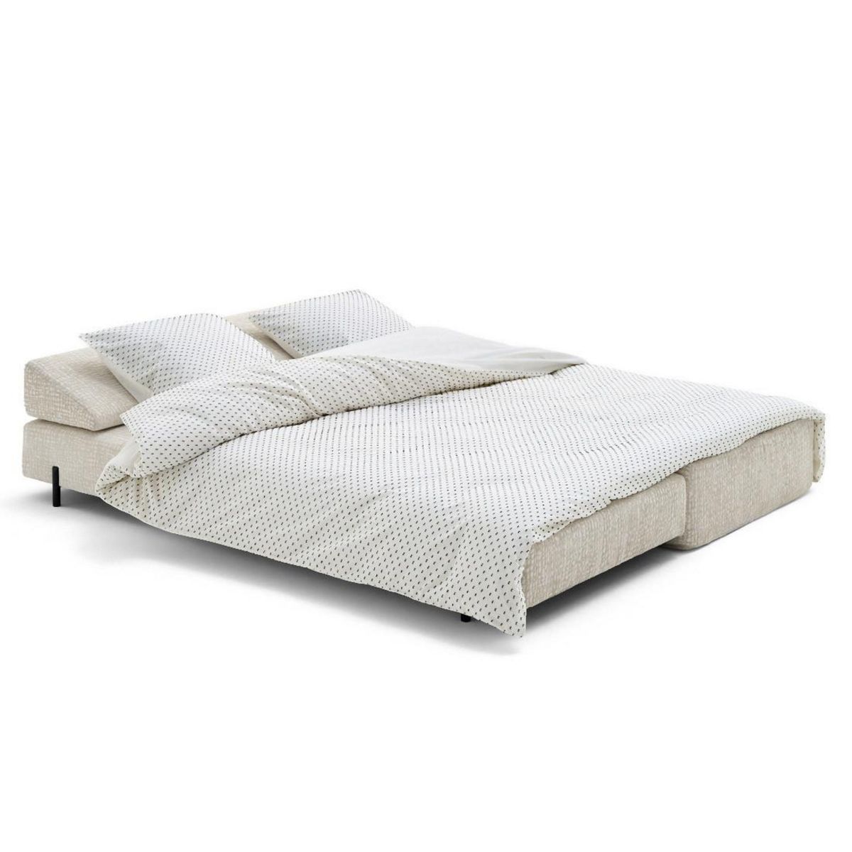 BEST MOBILIER Brescia - banquette 3 places convertible en tissu velours relief