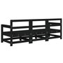 Voir la diapositive 3 : VIDAXL Salon de jardin 3 pcs noir bois massif de pin