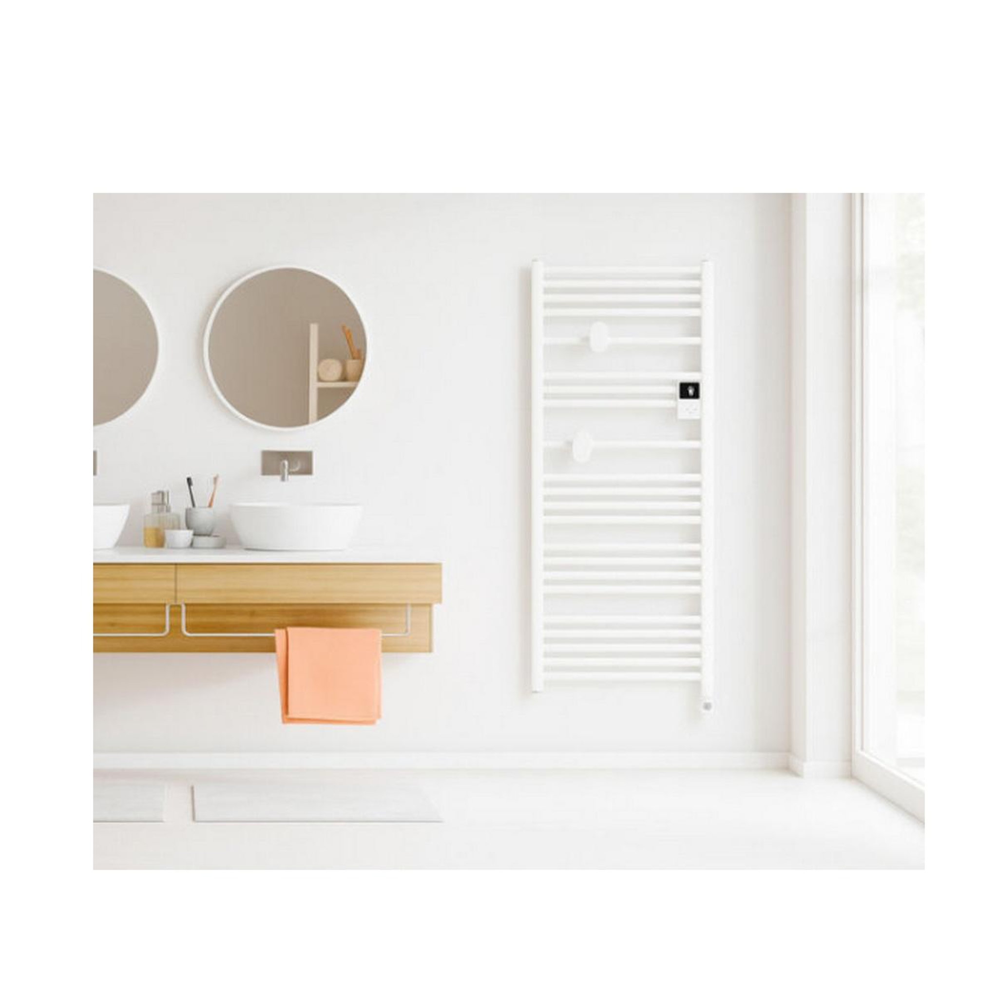 Voir la diapositive 3 : Thermor Sèche serviettes électrique 1500w brillant/blanc - 471646