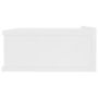 Voir la diapositive 5 : VIDAXL Table de chevet flottante Blanc 40x30x15 cm Bois d'ingenierie