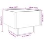 Voir la diapositive 6 : VIDAXL Table d'appoint et LED chene sonoma 40x40x30 cm bois ingenierie