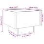 Voir la diapositive 6 : VIDAXL Table d'appoint et LED chene sonoma 40x40x30 cm bois ingenierie