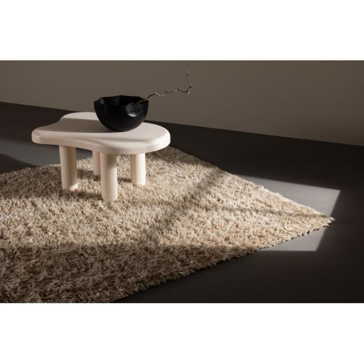 Paris Prix Tapis Déco en Laine  Leiko  200x300cm Beige