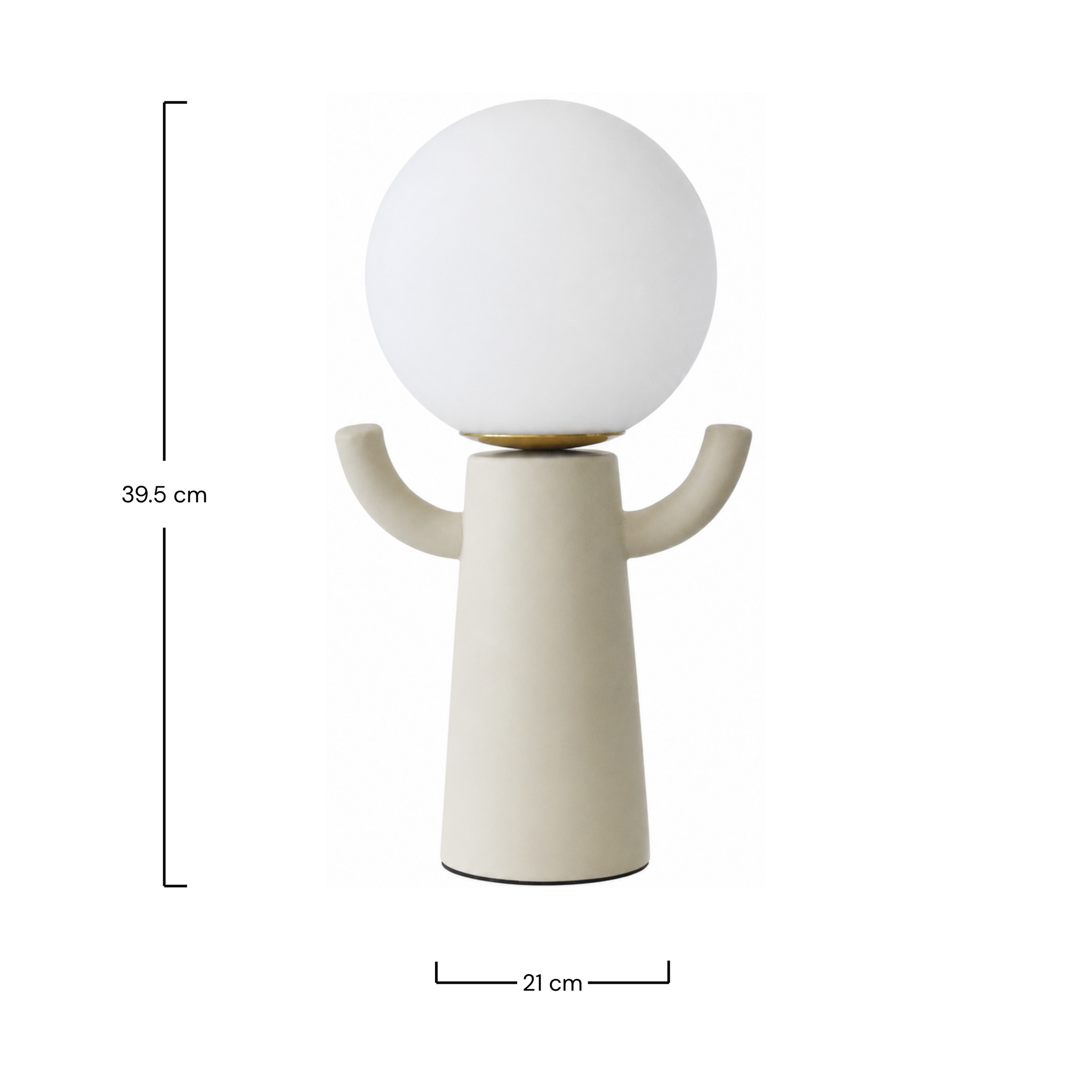 Voir la diapositive 4 : MAISON PAVANE Lampe en céramique blanc cassé-paul