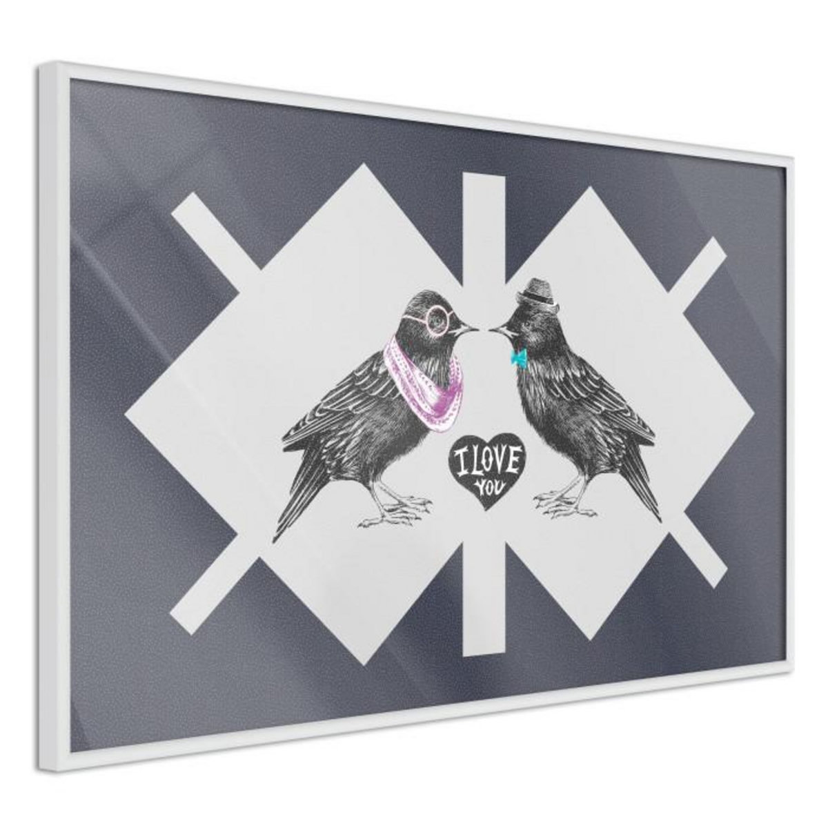 Paris Prix Affiche Murale Encadrée  Bird Love