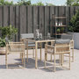 Voir la diapositive 3 : VIDAXL Chaises de jardin avec coussins lot de 4 melange beige