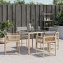 Voir la diapositive 3 : VIDAXL Chaises de jardin avec coussins lot de 4 melange beige