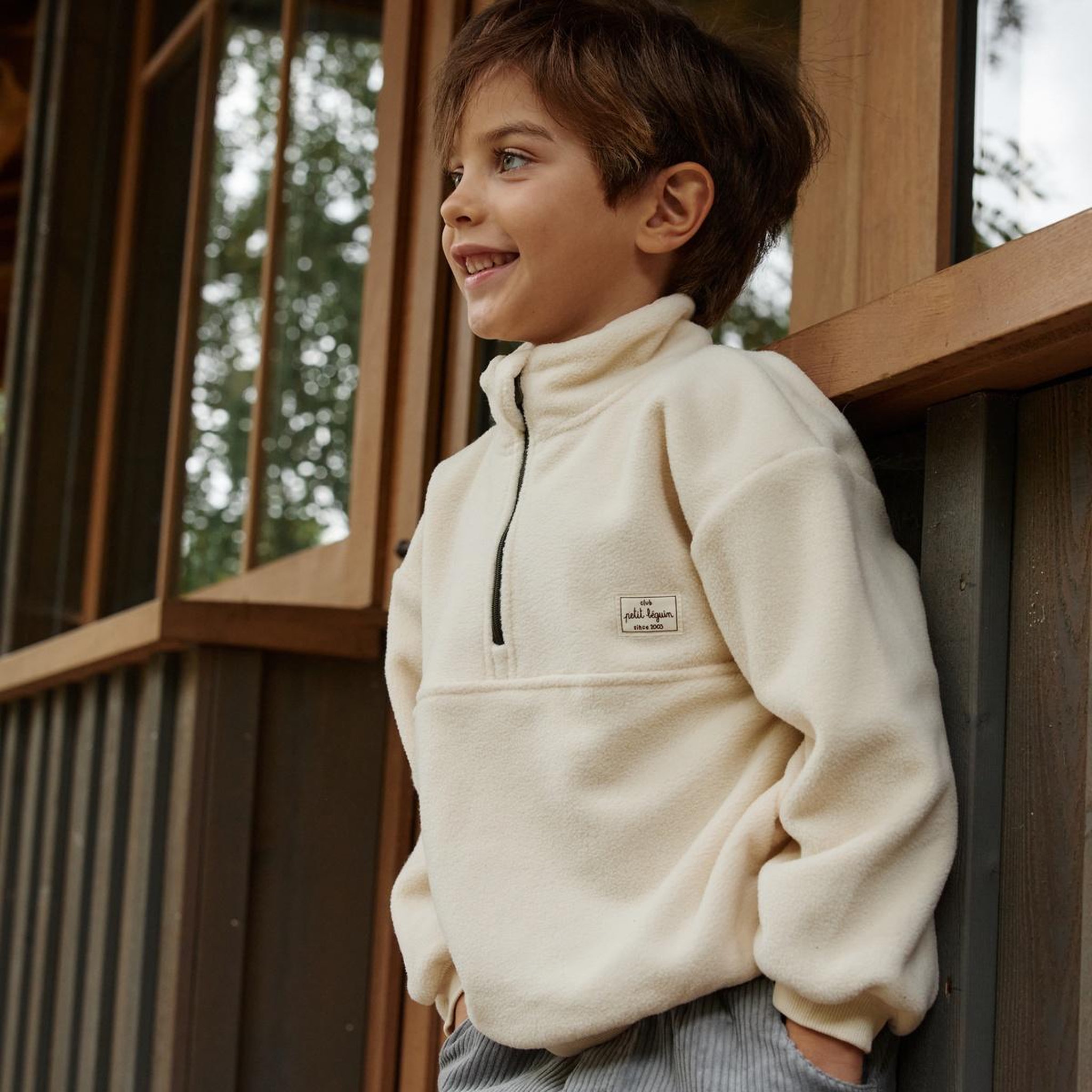 Voir la diapositive 4 : PETIT BEGUIN Sweat en polaire Timmy