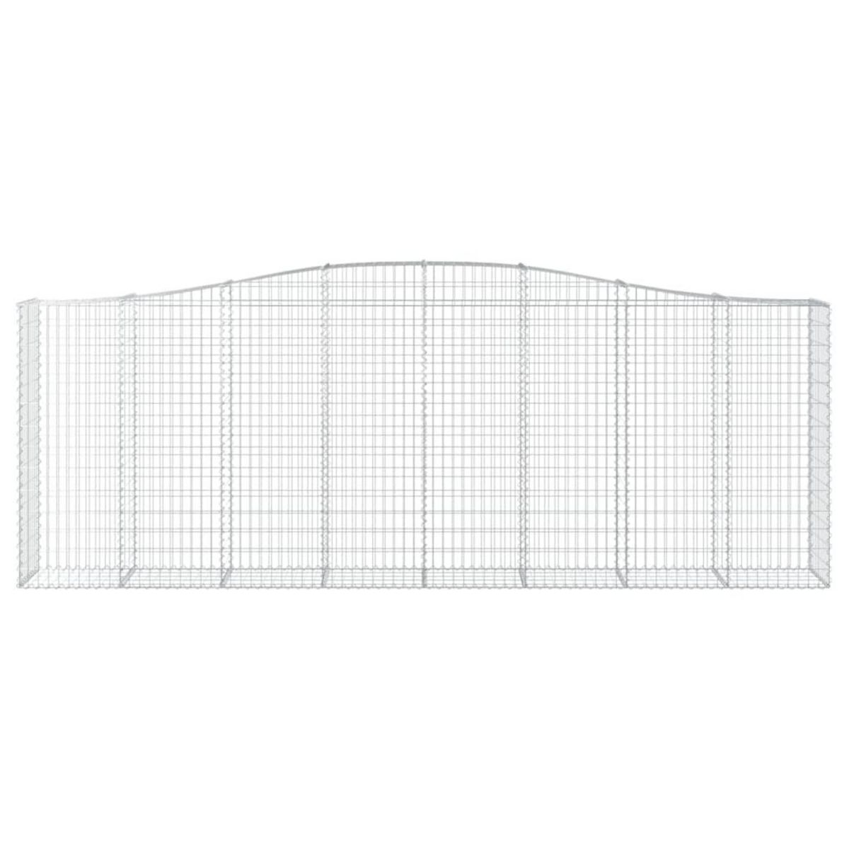 VIDAXL Panier de gabions arque 400x50x140/160 cm Fer galvanise