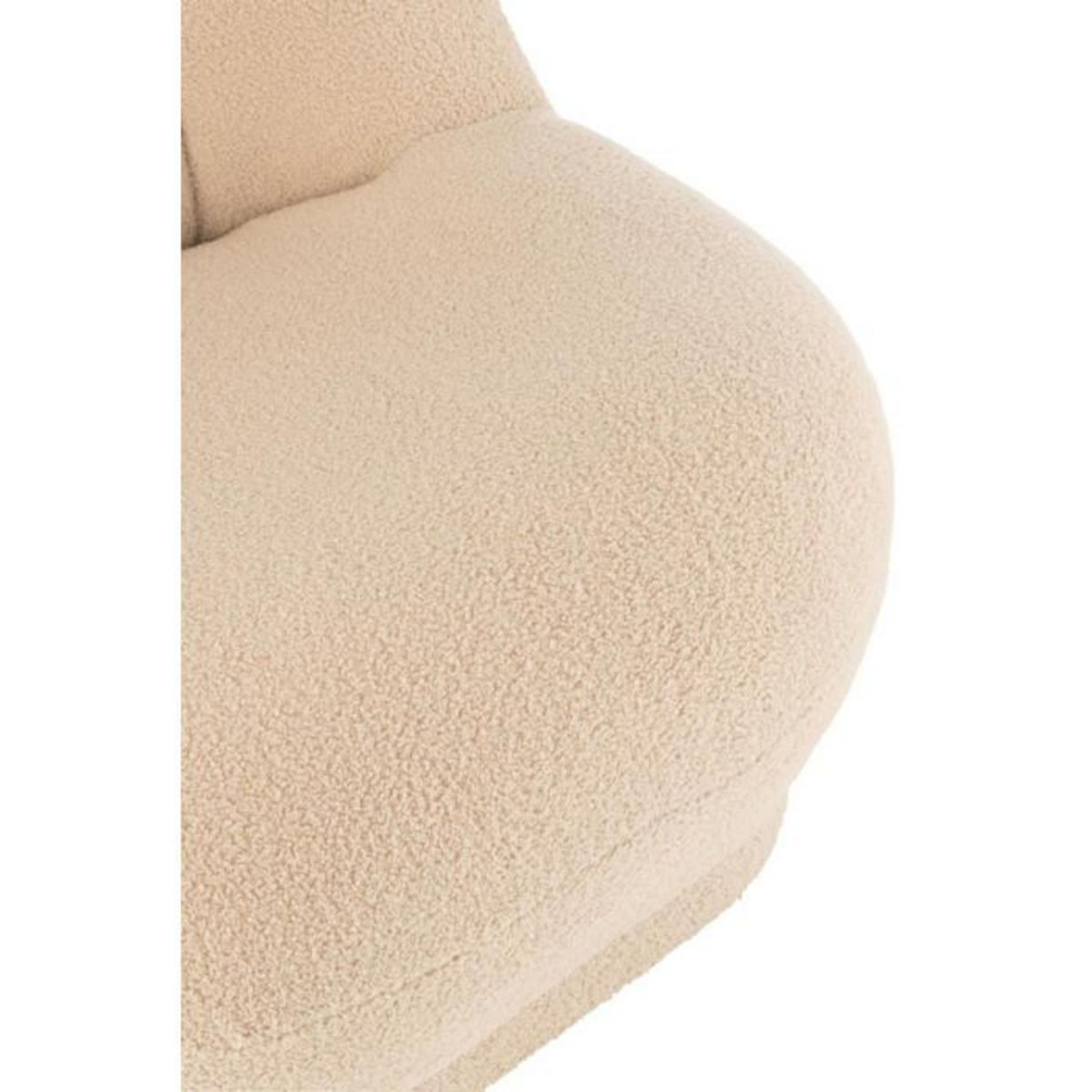 Paris Prix Fauteuil Design Bouclette  Teddy  88cm Beige