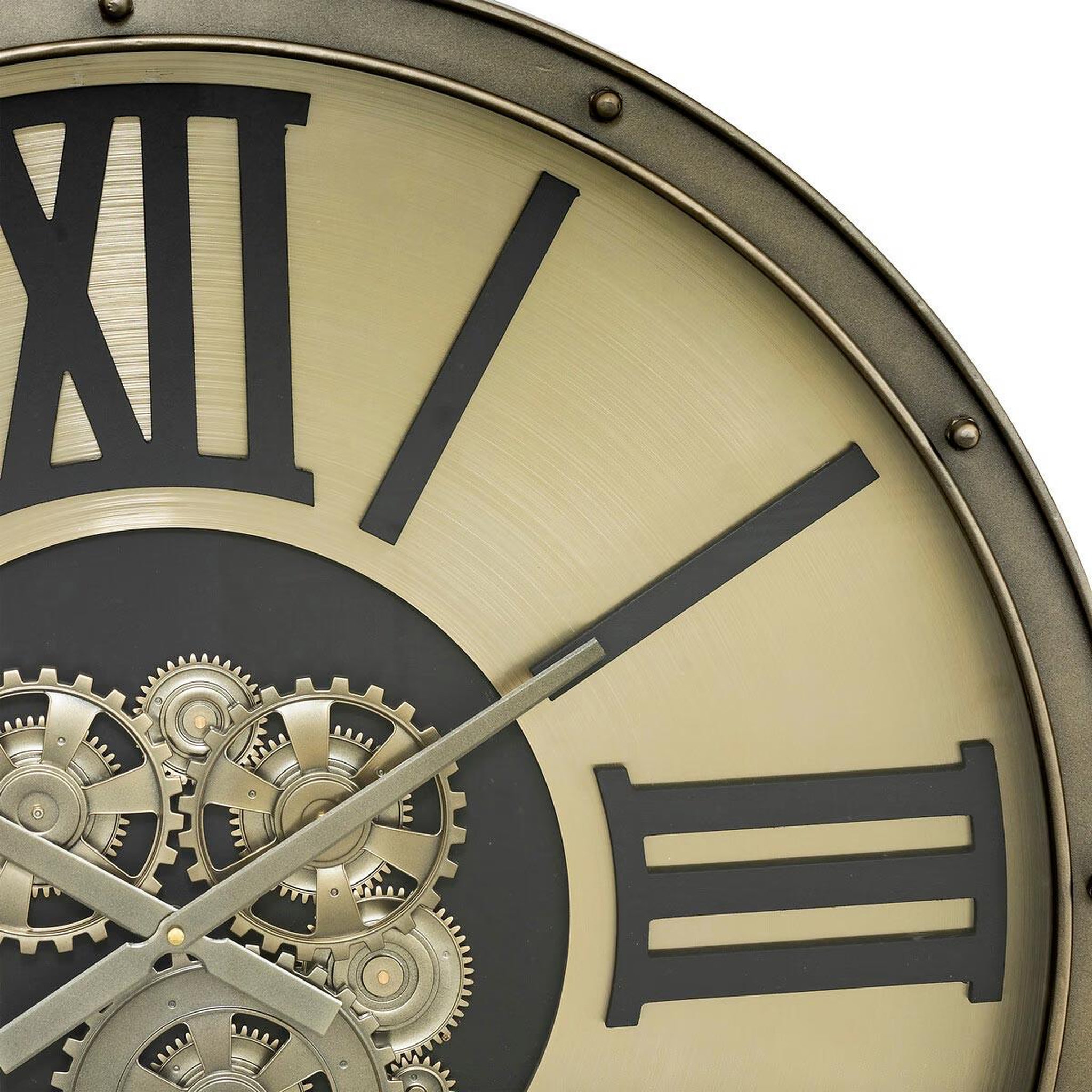 Voir la diapositive 2 : ATMOSPHERA Horloge murale mécanisme  parker  80cm argent
