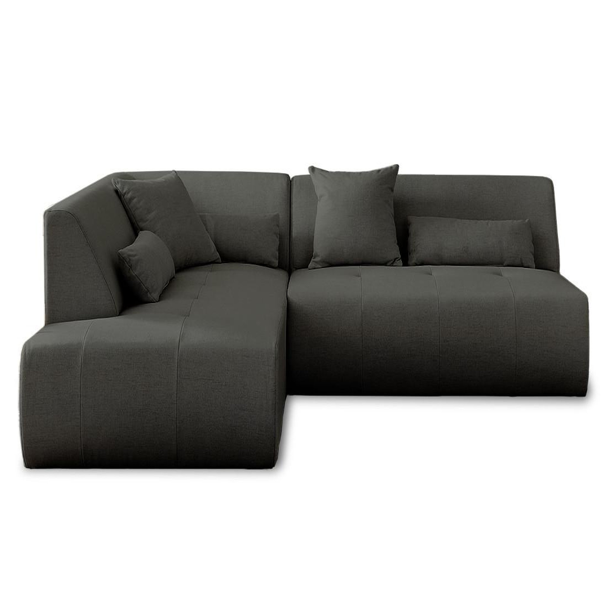 Voir la diapositive 1 : LISA DESIGN Onyx - canapé modulable d'angle gauche 5 places - en tissu