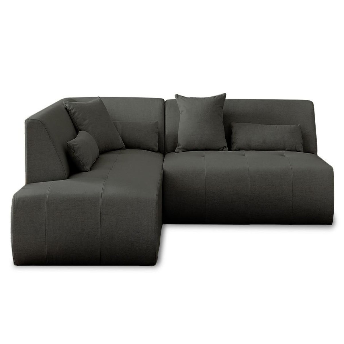 LISA DESIGN Onyx - canapé modulable d'angle gauche 5 places - en tissu