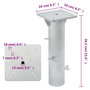 Voir la diapositive 6 : VIDAXL Base de parasol enterre argente 16x16x39,5 cm acier