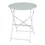 Voir la diapositive 3 : MARKET24 Set bistrot 2 personnes - Table ronde 60 cm avec 2 chaises - Acier thermolaqué - Vert