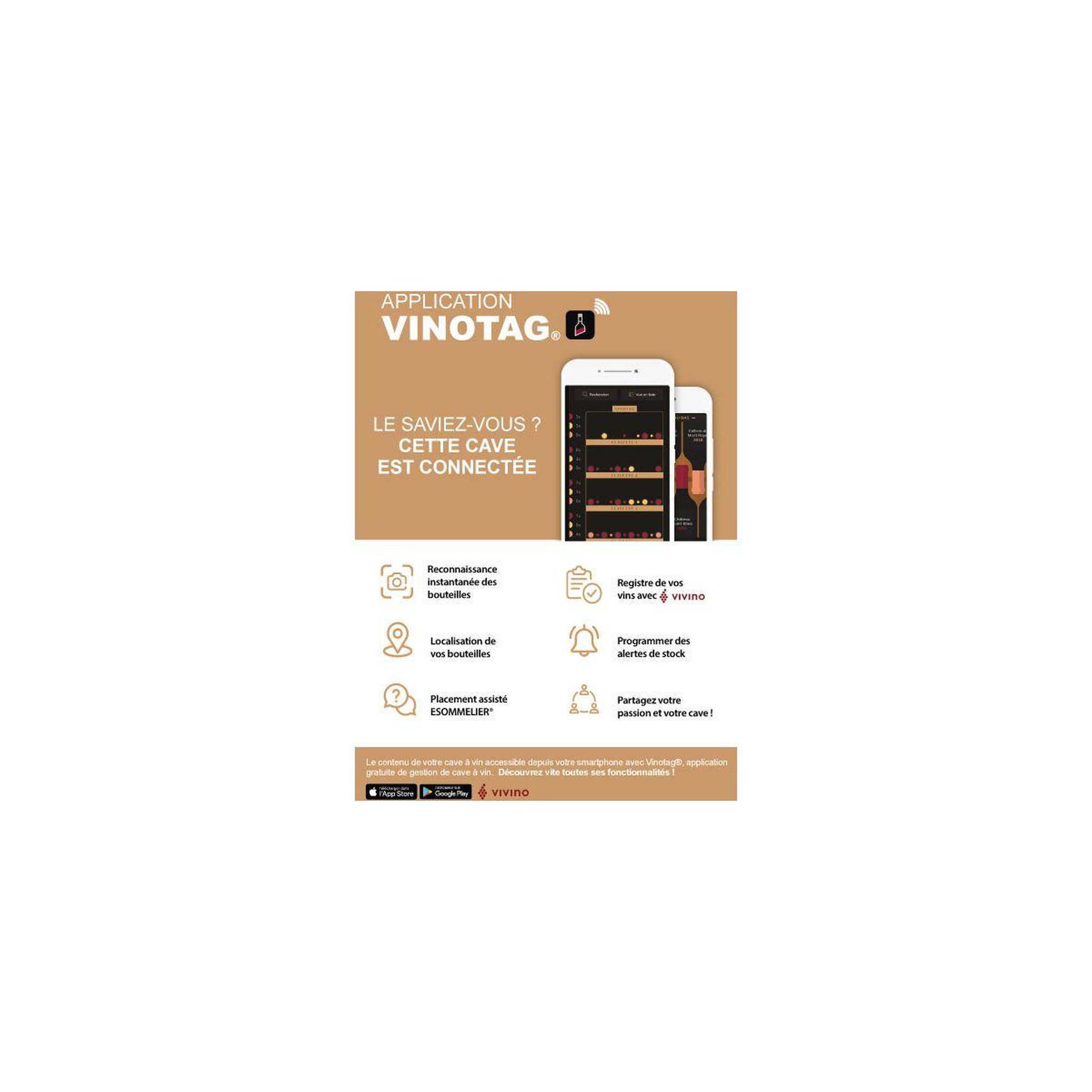 Voir la diapositive 3 : LA SOMMELIERE Cave à vin de service LS102DZBLACK