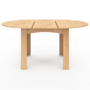 Voir la diapositive 3 : ID MARKET Table à manger extensible ronde DONA 4-8 personnes façon hêtre 110-150 cm