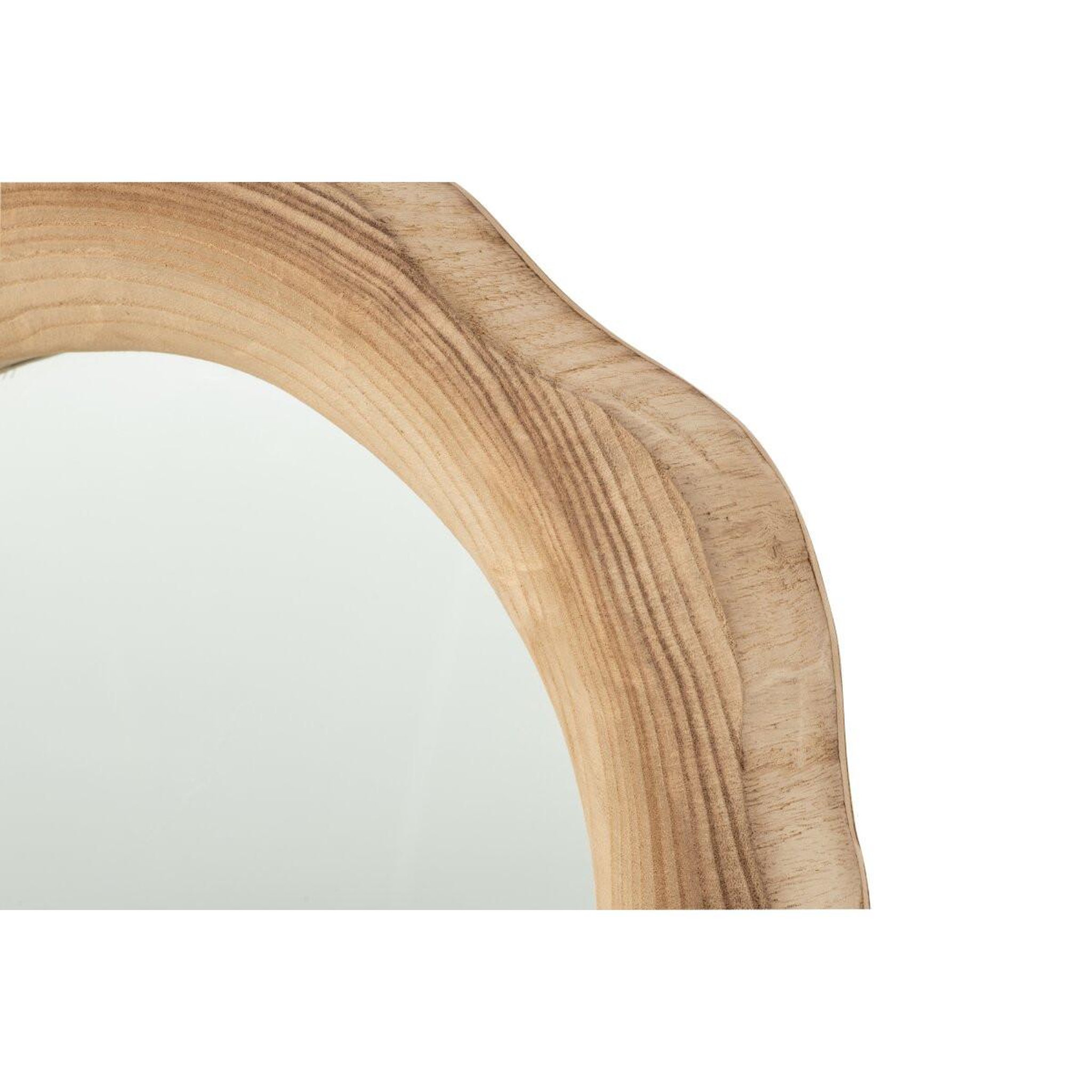 Voir la diapositive 2 : J-LINE Miroir mural en bois  oona  45cm naturel