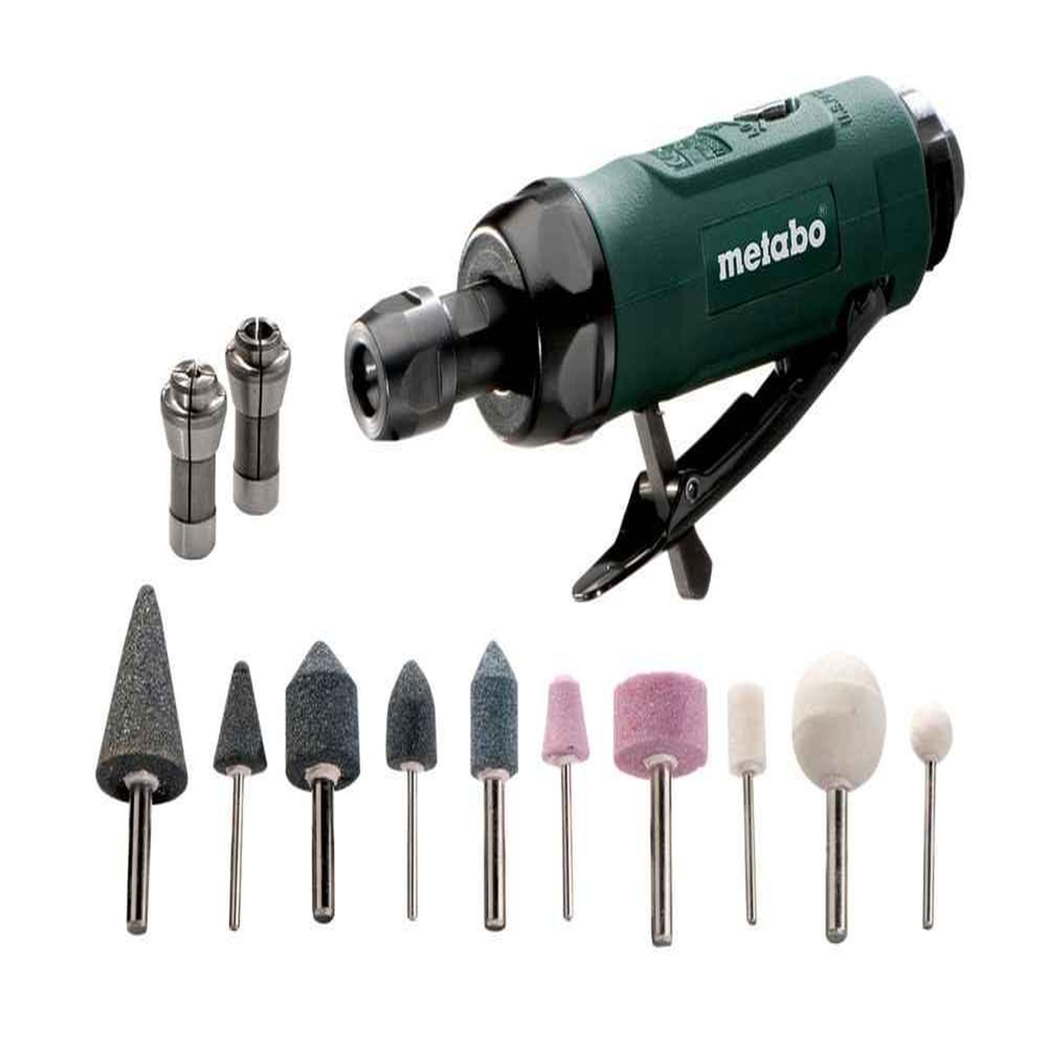 METABO SAS Meuleuse droite à air comprimé DG 25 Set - Vitesse de rotation max. 25000 /min