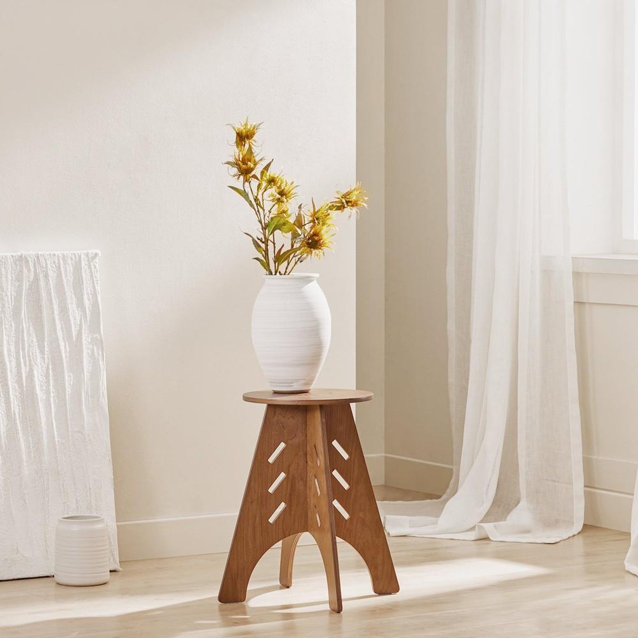 Voir la diapositive 5 : SOBUY SoBuy - Table D'appoint - Brun Clair - 32x32x48.5cm - Moderne - HFBT01-K