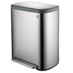 Kitchen move Poubelle de tri sélectif EMPIRE Argent Acier inoxydable 60L