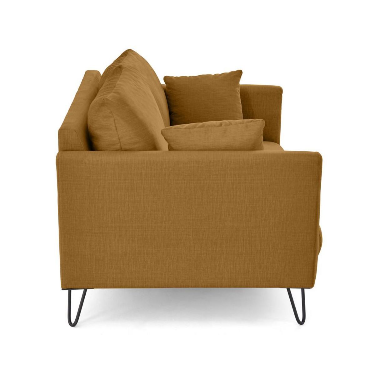 LISA DESIGN Ostrava - canapé droit 2 places en velours pieds en épingle