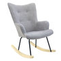 Voir la diapositive 1 : The Home Deco Factory Fauteuil à bascule scandinave Helsinki - Gris