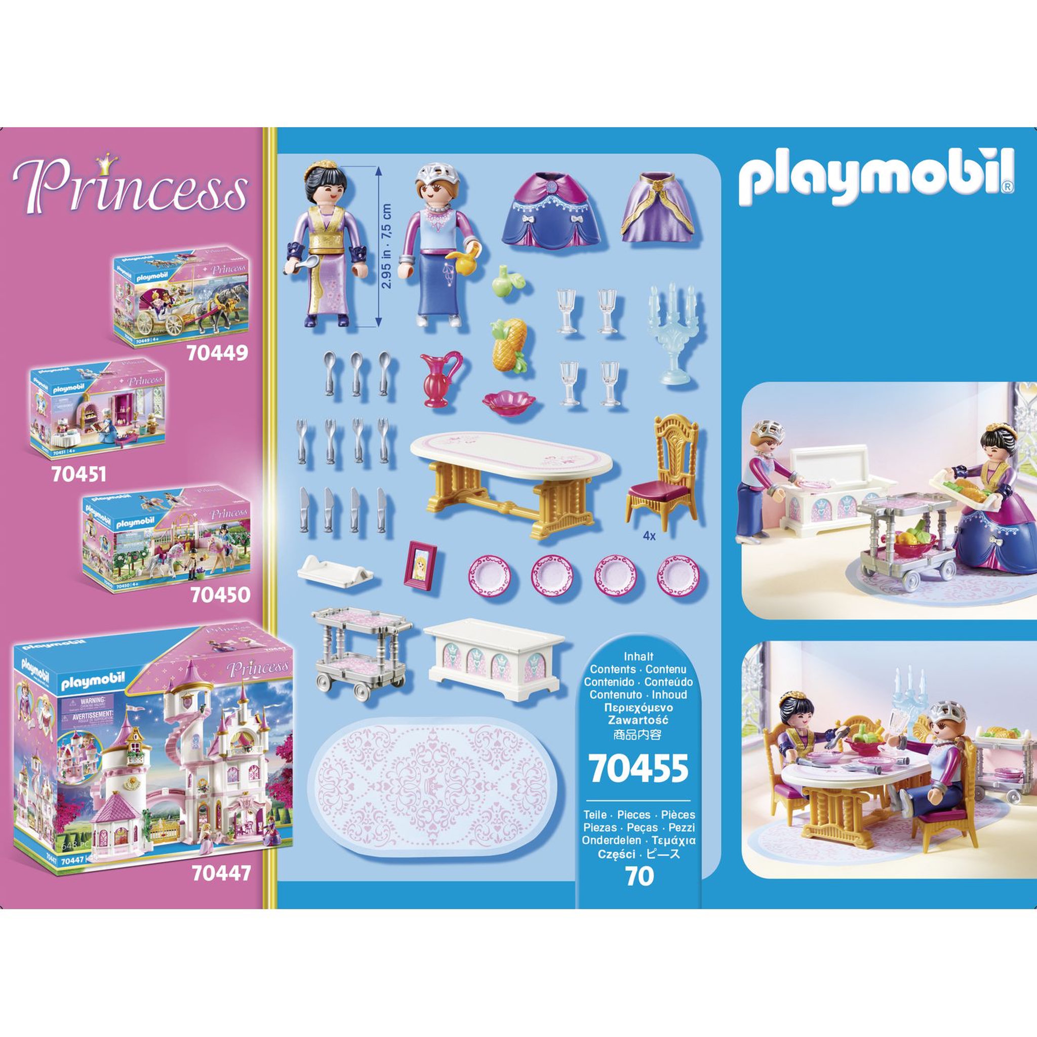 Voir la diapositive 2 : PLAYMOBIL 70455 Princess - Salle à manger royale