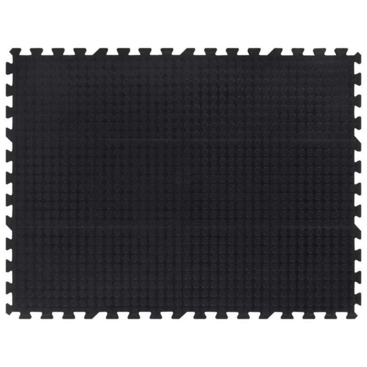 VIDAXL Carreau de sol en caoutchouc noir 12 mm 90x120 cm