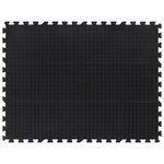 VIDAXL Carreau de sol en caoutchouc noir 12 mm 90x120 cm