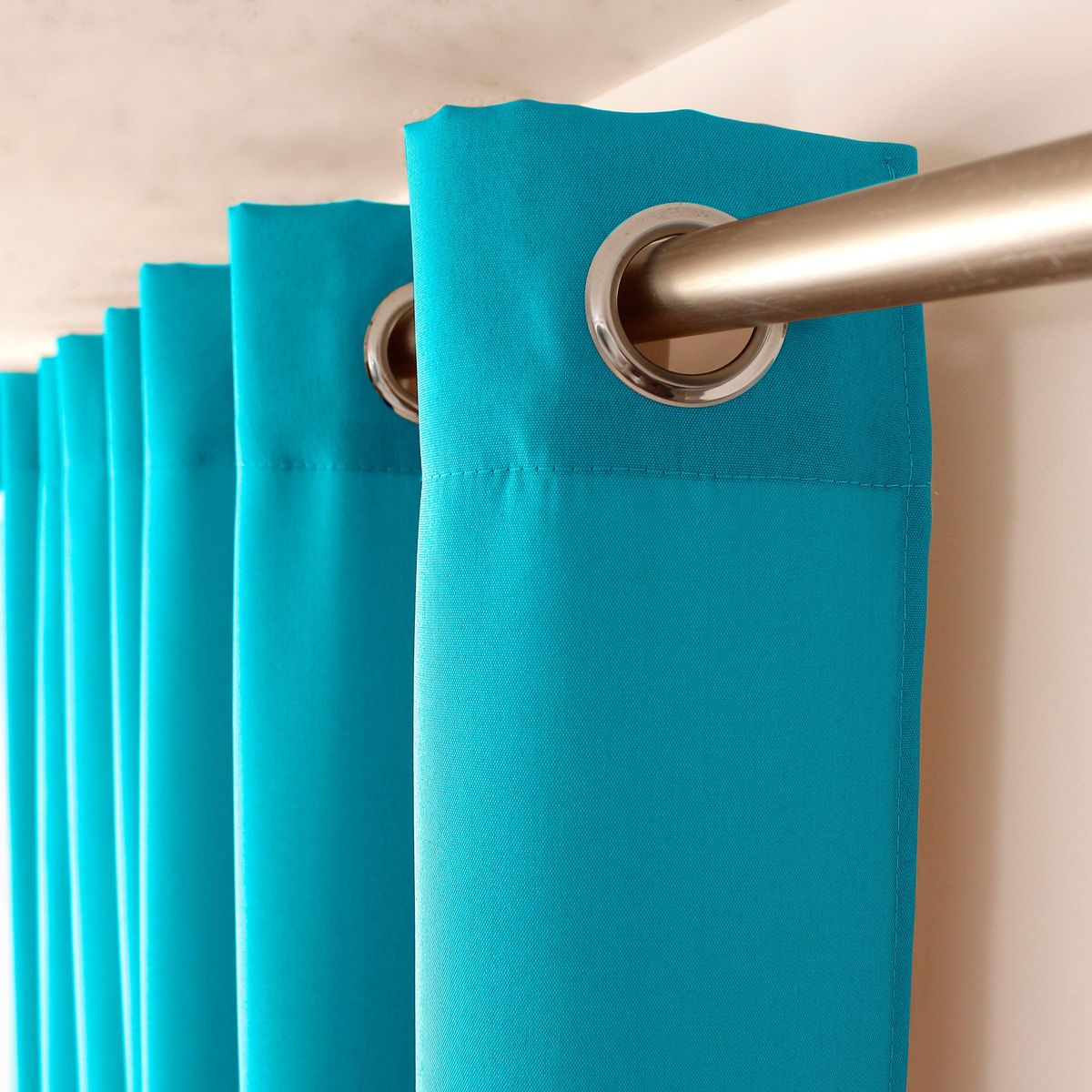 TOILINUX Rideau uni avec oeillets - 140 x 240 cm