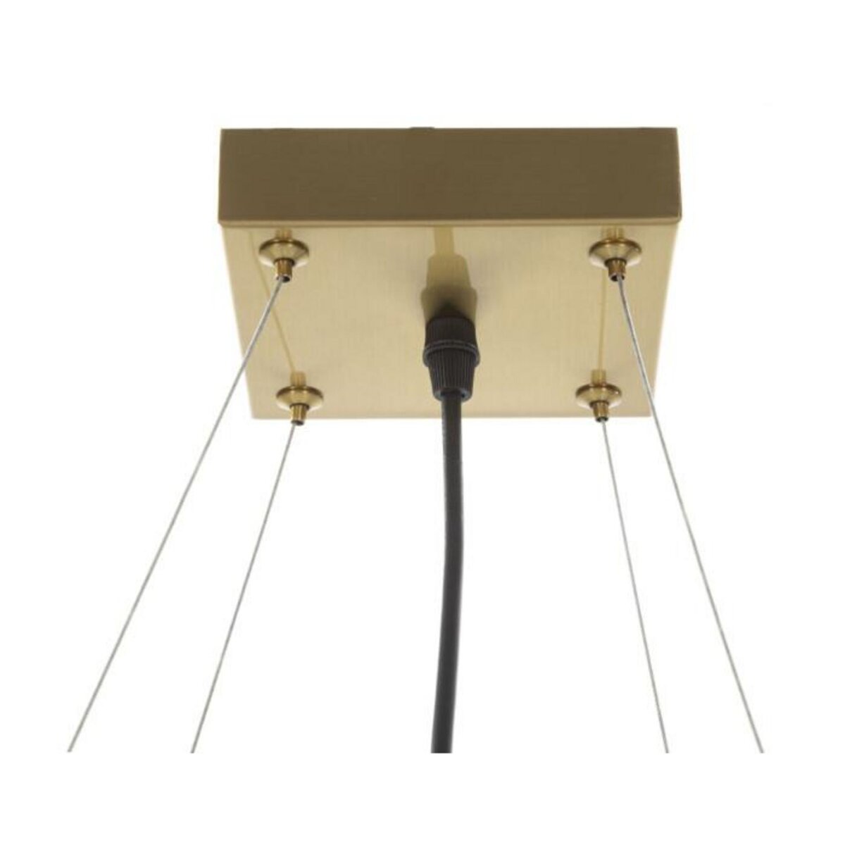 Paris Prix Lampe Suspension en Verre  Japan  45cm Blanc & Or