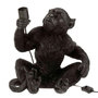 Voir la diapositive 1 : Paris Prix Lampe à Poser Déco  Singe Assis  37cm Noir