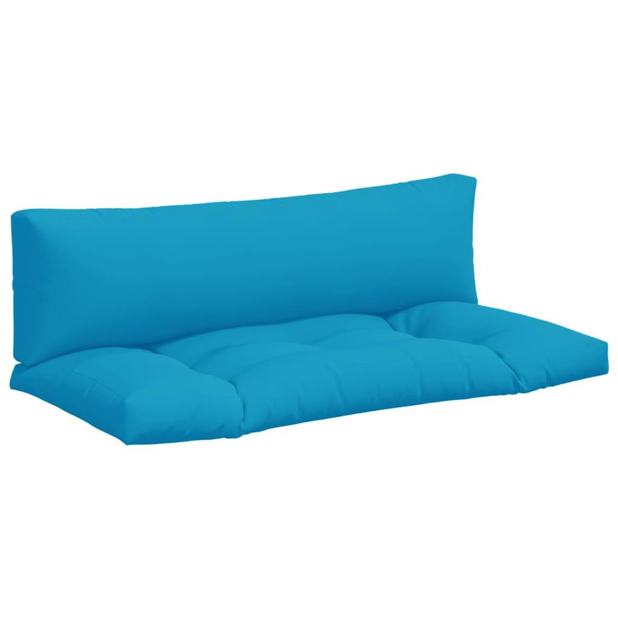 Voir la diapositive 2 : VIDAXL Coussins de palette lot de 2 bleu clair tissu