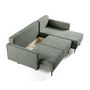 Voir la diapositive 3 : LISA DESIGN Charlie - canapé d'angle réversible 4 places - convertible avec coffre - en tissu velours relief